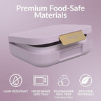 Bentgo Modern - Adult & Teen Bento Lunch Box; 3-4 Compartments, Leak-Resistant, 5.5 Cup Capacity/44 fl oz, Improved Locking Clips, Reusable, BPA-Free, Dishwasher/Microwave Safe Tray (Orchid)
