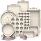 Country Kitchen Nonstick Stackable Bakeware Set - Durable, Easy Release Baking Set- 22 Pc. Includes Silicone Muffin Cups