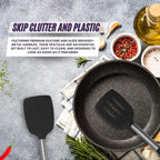 Premium Silicone Spatula Set (2-Piece) – High Heat-Resistant, Non-Slip Grip – Baking, Cooking, Mixing – BPA-Free, Great Gift for Home Chefs,