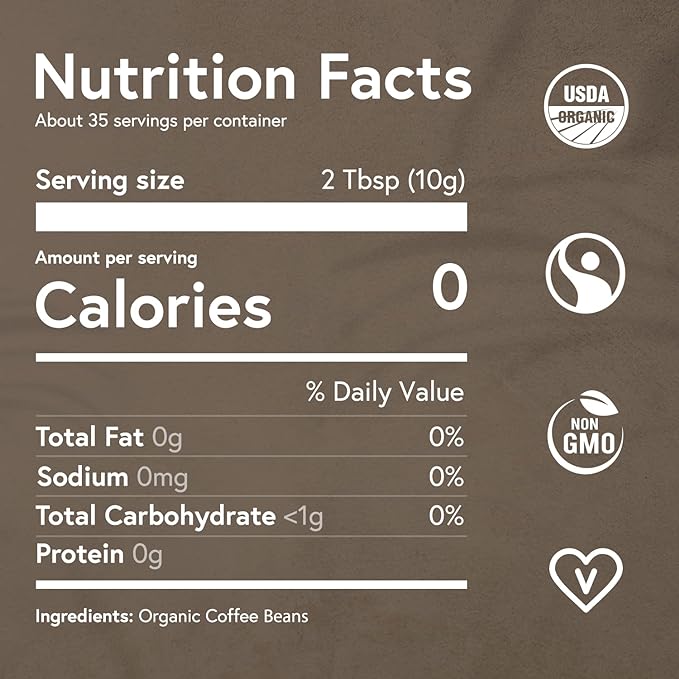 Fabula Coffee Light Roast Freshly Ground - Organic - Low Acid - Single Origin - Non-GMO - Mold Free - 12 Ounces