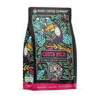 Bones Coffee Company Costa Rica Single-Origin, Cocoa, Nutty and Milk Chocolate Notes, Whole Coffee Beans, Low Acid Medium Roast Arabica Beans Flavored Coffee for Auto drip, 12 oz Whole Bean