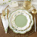 Kate Aspen Sage Green Party Decorations, Eucalyptus Floral Botanical Garden 62 Piece Plates and Napkins Party Supplies (16 Guests) Greenery Baby Shower Decorations & Bridal Shower Decor