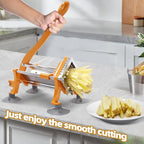 French Fry Cutter Commercial Potato Slicer with Suction Feet Complete Set, Includes 3/8", Orange