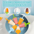 Miaowoof Silicone Popsicles Molds for Toddlers, 6-Cavity Non-BPA Premium Silicone Small Popsicle Molds, Ice Pop Mold with 6 Colorful Reusable Sticks for Kids (Blue)