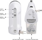 Kenmore Electric Hand Mixer – 5 Speed Handheld Blender, Electric Egg Beater with Whisk, Beater, Dough Hooks, Storage Case, Turbo Boost for Cake Mix, Batidora de Mano Eléctrica