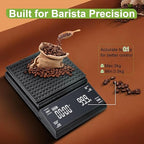 Coffee Scale with Timer, Espresso Scale & Coffee Bean Scale - 3kg/0.1g Precise Small Digital Kitchen Scale for Espresso Accessories Kit, Pour-Over, and Multi-Purpose Use (Batteries Included)