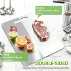 Tavano Titanium Cutting Board,100% Pure Titanium Cutting Boards for Kitchen,2026 New Non Toxic,Double-Sided Food Grade Chopping Board for Meat,Vegetable,Fruit,Outdoor Camping(L-1PC:15.35 * 11.02'')