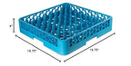 Carlisle FoodService Products OptiClean Peg Dish Rack for Commercial Washing Machines, Tall Peg Plate Rack, Blue (Pack of 6)