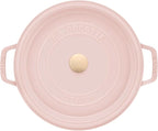 Staub Cast Iron Round Cocotte 7-quart-Peony Pink