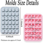 2 Pcs Easter Bunny Silicone Molds, 6 Shaped Rabbit 30 Cavities Candy Mould Wax Melt Tray for Baking Rabbit Chocolate Jello Resin Gummies Cupcake Decor
