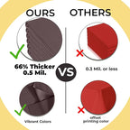 Exquisite 66% Thicker Premium Plastic Table Cloth Rectangle Table Cover 0.5 Mil 12 Pack Brown Table Cloth 54 Inch x 108 Inch Disposable Tablecloth Won't Tear Easily Like Cheap Thin Brands