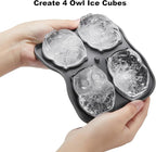 Nax Caki 3D Owl Ice Cube Mold Fun Shapes, Hedwig Owl Gifts for Women & Harry-Potters Movie Lovers, Cute Large Craft Ice Mold, Big Cat Ice Cube Trays for Whiskey Cocktails Bourbon