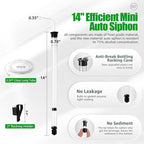 14” Auto Siphon-3/8” Racking Cane, Wine Siphon Pump with 5.5FT Tubing, Auto Siphon Clamp, Cleaning Brush, Airlock for Fermenting with Stoppers & Grommets, Siphoning Kit for Wine Making Homebrew