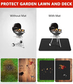 75 x 40 inch Under Grill Mats for Outdoor Grill, Double-Sided Fireproof Deck and Patio Protector Mat, Waterproof Oil-Proof BBQ Floor Pad Indoor Fire Pit Fireplace Mat