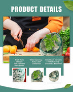 Handmade Ceramic Herb Stripper Bowl – Pottery Leaf Peeling Tool for Herbs & Greens, Multifunction Kitchen Gadget for Quick Herb Stripping & Grinding (Jade Green)