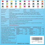 Food Coloring - 30 Colors Food Coloring Liquid, Natural Vibrant Food Color for Baking, Cookies, Easter Egg, Icing, Dessert Decorating, Fondant, Making DIY Supplies Kit - 6ml/0.25oz