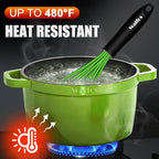 Walfos Silicone Whisk, Rubber Whisks for Cooking, Baking (11,9,8.5 inch) - Heat Resistant Kitchen Whisks for Non-stick Cookware, Balloon Egg Beater Perfect for Blending, Whisking, Beating, Frothing