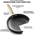 imarku Non Stick Frying Pans, 3 Pieces - 8 Inch, 10 Inch and 12 Inch Frying Pan, Professional Frying Pans Nonstick, Cast Iron Skillets, Nonstick Frying Pan with Stay Cool Handle, Best Birthday Gifts