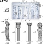 Art Mold for Polyclay Air Dry Clay Plaster, Decorative Column and Sculpture Statue