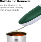 Kitchen Mama Auto 2.0 Electric Can Opener: Blade Opens Almost Any Can Pop or Soda Can - Automatic, Hands Free, Safe, Smooth Edge, Lid Remover, Battery Operated, Cordless, YES YOU CAN (Alpine Green)