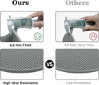 Silicone Trivet Mats, 2 Sizes 7 & 9 Inch Heat Resistant Silicone Hot Pads Pot Holders for Kitchen - Trivets for Hot Dishes, Multipurpose Non-Slip Heat Resistant Mat, Spoon Holder, Drying Mat(Gray)