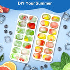 Ice Cube Tray with Lid 5 Pack, 60 Cubes Silicone Ice Cube Trays for Freezer, BPA-Free Easy Release Ice Molds, Stackable Dishwasher Safe Ice Cube Trays for Cocktails, Coffee & Drinks