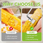 2PCS Corn Peeler for Corn on the Cob New Corn Stripper for Corn on the Cob, Corn Cutter to Cut Corn off the Cob, Long Handle Stainless Steel Corn Stripping Tool for Home Kitchen & Outdoor Dining