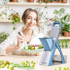 Safer Mandoline Food Slicer, Thickness Adjustable Vegetable Chopper, Onion Slicer Tomato Cutter Dicer, Multifunctional Kitchen Food Fruit Chopper
