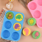 Moukiween Circular Silicone Soaps Mold,Loofah Soaps Molds,2PCS Silicone Soap Mold,Suitable for Making Soap,Bath Bombs,Shampoo Sticks,Candles and DIY Resin Handicrafts