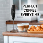 Zulay Kitchen Patented Tornado Triple Whisk Milk Frother with 2 Duracell Batteries – Handheld Foam Maker for Coffee, Lattes, Matcha & Hot Chocolate – Rich, Creamy Froth in Seconds