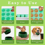 9Cavities Silicone Dog Treat Mold for Woof Pupsicle & Power Chewer Pupsicle, Frozen Dog Treat Molds for Making Refill Treats, Reusable Treat Tray for The Pupsicle Toy 25-75lbs (Large)