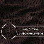Homaxy 100% Cotton Waffle Weave Kitchen Dish Towels, Ultra Soft Absorbent Quick Drying Cleaning Towel, 13 x 28 Inches, 6-Pack, Dark Brown