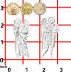 Art Molds for Polyclay Air Dry Clay Plaster, 2 Carved Archangel Symbols