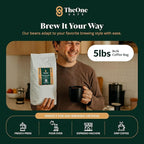 TheOne Kafé Guatemala Medium Roast Whole Bean Coffee – Organic, Single Origin, Premium Specialty Coffee, Ethically Sourced, Smooth & Rich Flavor – Fresh Roasted for Espresso, Drip, Pour Over – 5 lbs