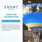 Snowy River Sky Blue, Cocktail & Margarita Sugar Rimmer - Vibrant Color Glass Rimming Sugar with Medium Crystal Texture - 80oz