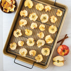 Nordic Ware High-Sided Half Sheet Oven Crisping Baking Tray with Rack, Natural Nonstick Aluminum For Air Frying, Crisping, Broiling, Baking; Cooking Surface 17.9 x 12.9 x 2 inches