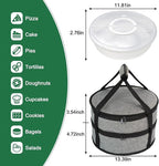 Aufind 12" 2 Pack Pie Carrier with Lid and Insulated Food Carrying Case Bag, Reusable Food Storage Containers for Pies, Cheesecake, Pizza, Nuts Fruit