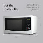 Farberware 1.1 Cu. Ft. Countertop Microwave Oven – 1000 Watts Power, Auto Cook Settings, Defrost, Easy Clean and Child Safety Lock-White