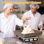 Commercial Kitchen Scale 66LB/30KG, Dual Upgrade LCD Display, Digital Price Computing, 5g Precision, Stainless Steel Pan for Produce, Meat, Food, Ideal for Farmers Market, Deli, Retail Outlets