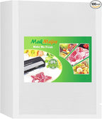 MakMeFre 100 Large Gallon Size 4mil 11.5" x 18.5" Vacuum Sealer Bags with BPA Free and Heavy Duty,Great for Food Storage Vaccume Sealer PreCut Bag