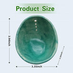 Herb Stripper, 4-Hole Design Pottery Herb Stripper,Handmade Ceramic Herb Stripper Bowl for Removing Leaves and Stems in the Kitchen (Celadon Glaze)