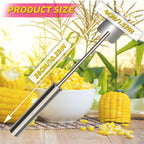 Corn Peeler, Corn Kernel Removers, Long Handle Stainless Steel Corn Stripping Tool Thresher Scraper for Home Kitchens, Restaurant Chefs