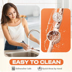 Kitchen Garlic Press, Rust Proof & Dishwasher Safe Garlic Mincer, Durable Garlic Crusher Set with Peeler＆Brush, Easy to Clean and Squeeze, Copper