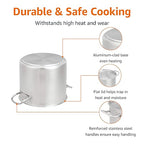 Amazon Basics 12 quarts Stainless Steel Aluminum-Clad Stock Pot with Cover