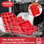 Walfos Silicone Muffin Pan - 12 Cups Regular Silicone Cupcake Pan, Non-stick Great for Making Muffin Cakes, Tart, Bread - BPA Free and Dishwasher Safe