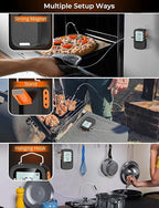 Govee Bluetooth Meat Thermometer, Wireless Meat Thermometer for Smoker Oven, Digital Grill Thermometer with 2 Probes, Timer Mode, Smart LCD Backlight BBQ Thermometer for Cooking Turkey Fish Beef