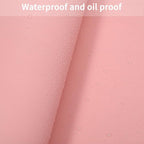 Leather Table Cover,1.8mm Thick,24x48 Inch Desk Cover,Large Desk Mat,Table Protector,Table Cover Protector,Dining Table Cover Protector,XL Desk Mat(Pink+Silvery,24x48)