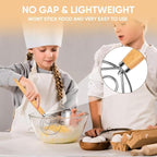 Maxjoy Danish Dough Whisk Stainless Steel with Wooden Handle, Dutch Whisk Dough Hook for Sourdough Bread Baking Mixing Tool