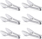 6 Pack Buffet Tongs,Stainless Steel Serving Tongs Serving Utensils 9Inch