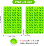 2 PCS Gummy Dinosaur Candy Molds Silicone, 152 Cavity Dinosaur Mini Silicone Mold for Chocolate, Fondant, Candy, Biscuits, Cookie, Jelly,Ice Cube and Dog Training Commands Concept